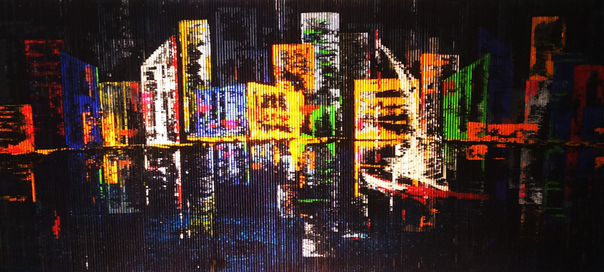 Mirroring Skyline, Glass Collage (1)