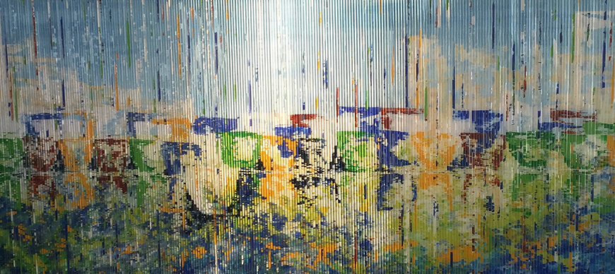 Mirroring Skyline, Glass Collage (2)