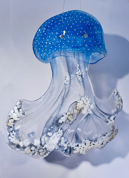 Jellyfish installation, fusing technique · 2021