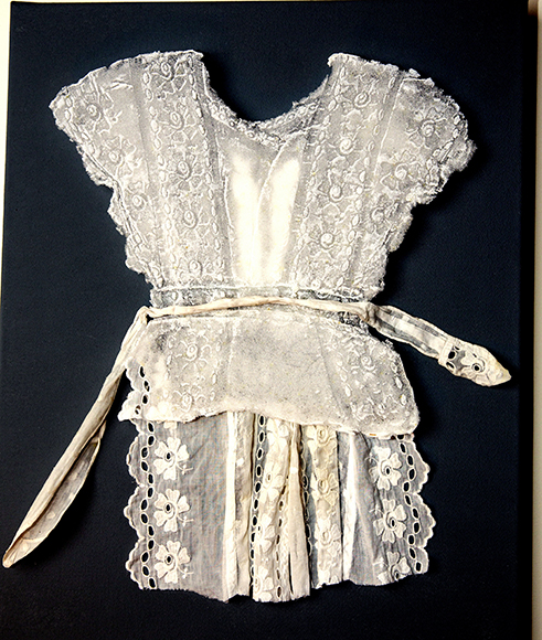 Taufkleid, Glas Textil