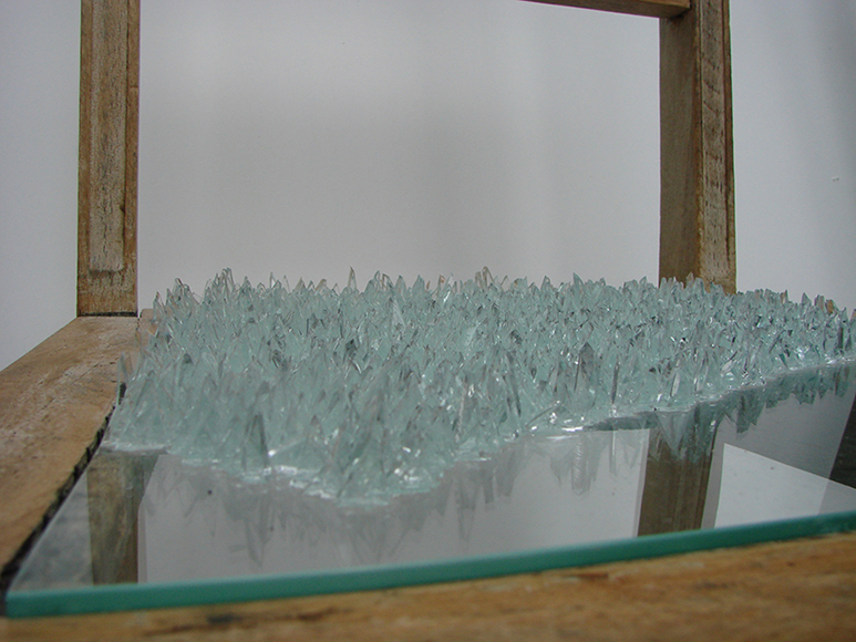 Chair with glass tips