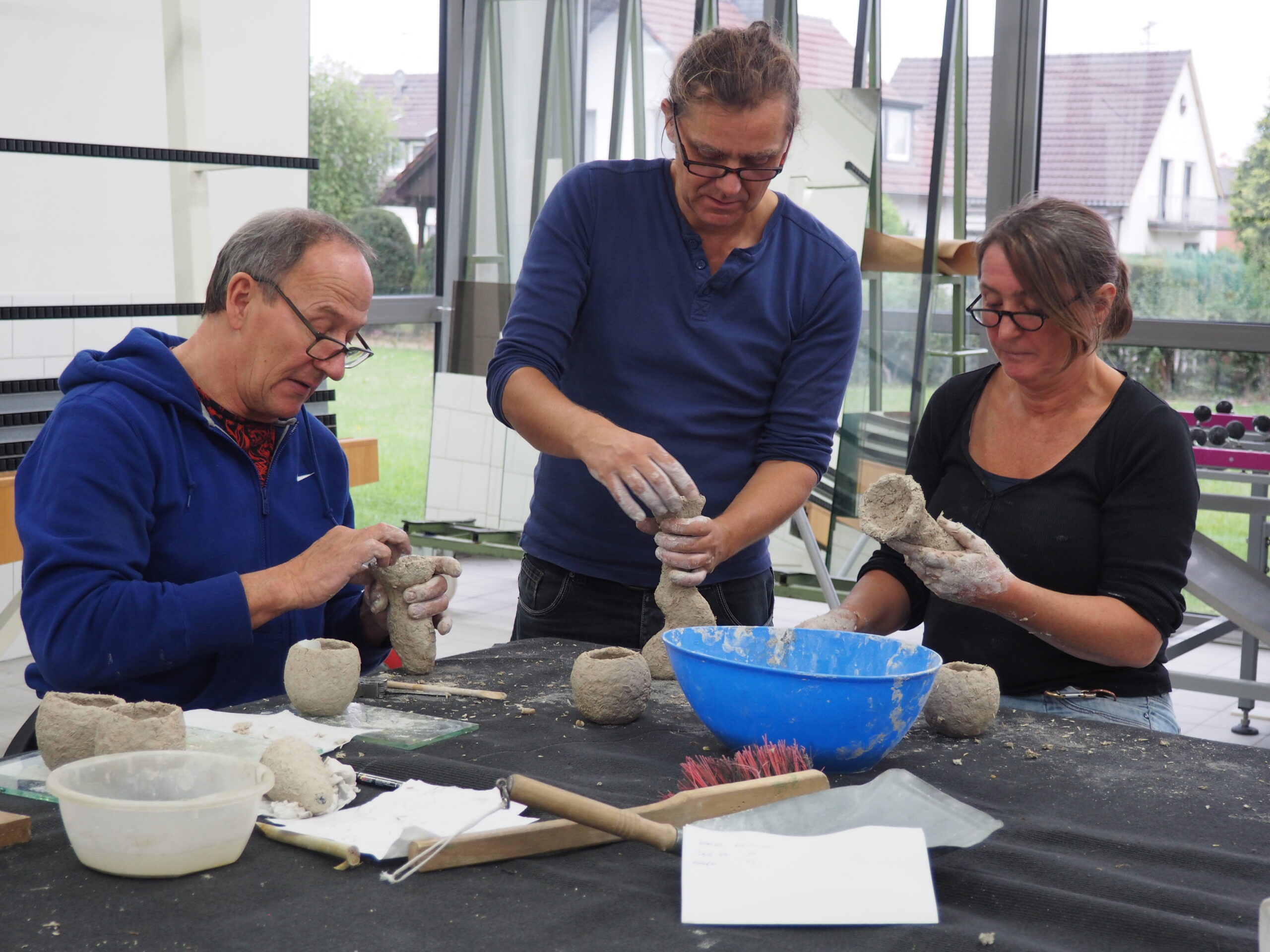 Ateliereinblick zum BronzeWorkshop in der Glasfachschule Rheinbach
